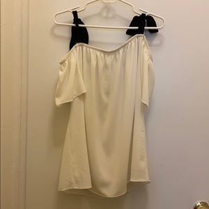 Off the shoulder white blouse